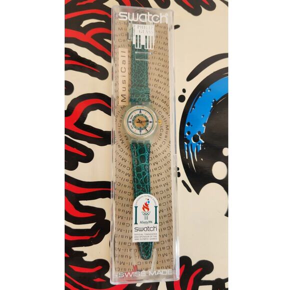 Swatch Watch RING A BELL SLG102 1995 Musicall Melody By Phillip Glass - Picture 2 of 8